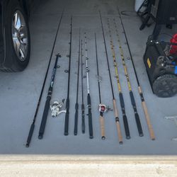 Eleven fishing Rods