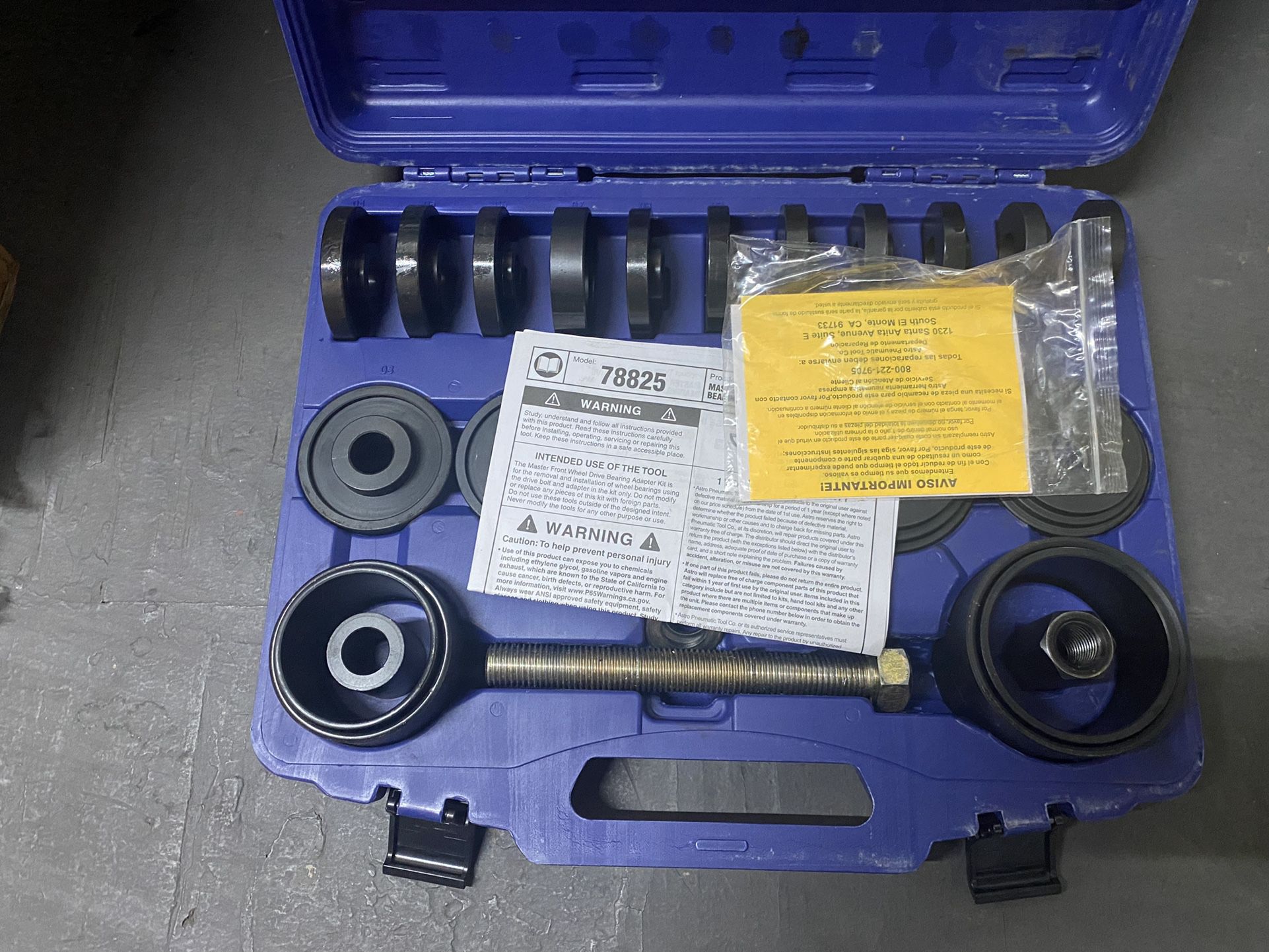 Astro Pneumatic Tool 78825 25-Piece Master Front Wheel Drive Bearing Puller  Removal  Installer Adapter Kit W/Grade Drive Bolt for Sale in Los  Angeles, CA OfferUp