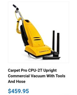 Carpet Pro CPU-2T heavy-duty, corded commercial upright vacuum cleaner asking 150 obo or trade. Pick up is in Lucas.