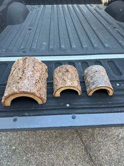 Reptile hideout fir half log