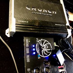 CRUNCH 1200 Watts Amplifier With Soundstream Epicenter 