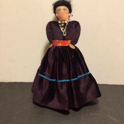 Vintage 10in Handmade Native Doll