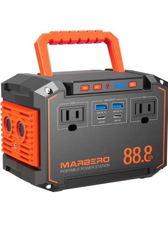 MARBERO 88.8Wh Portable Power Station Backup Lithium Battery 