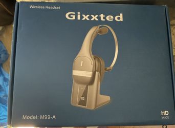 V5.3 Wireless PC Headset with Mic - 130H Playtime, LED Display, Noise Canceling, Mute Button