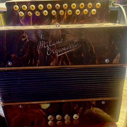 Rare antique Milano Organette double row button accordion