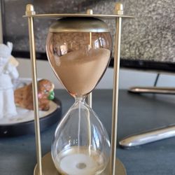 Real Glass Hourglass With Sand 7" Tall
