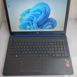15.6 inch Blue HP Touchscreen Laptop AMD Ryzen 5 8GB 512GB SSD