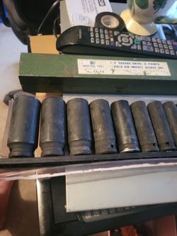 Air hammer set, Husky one is S-K, UNUSED, 1/2 deep socket in in excellent condition,  E Mesa
