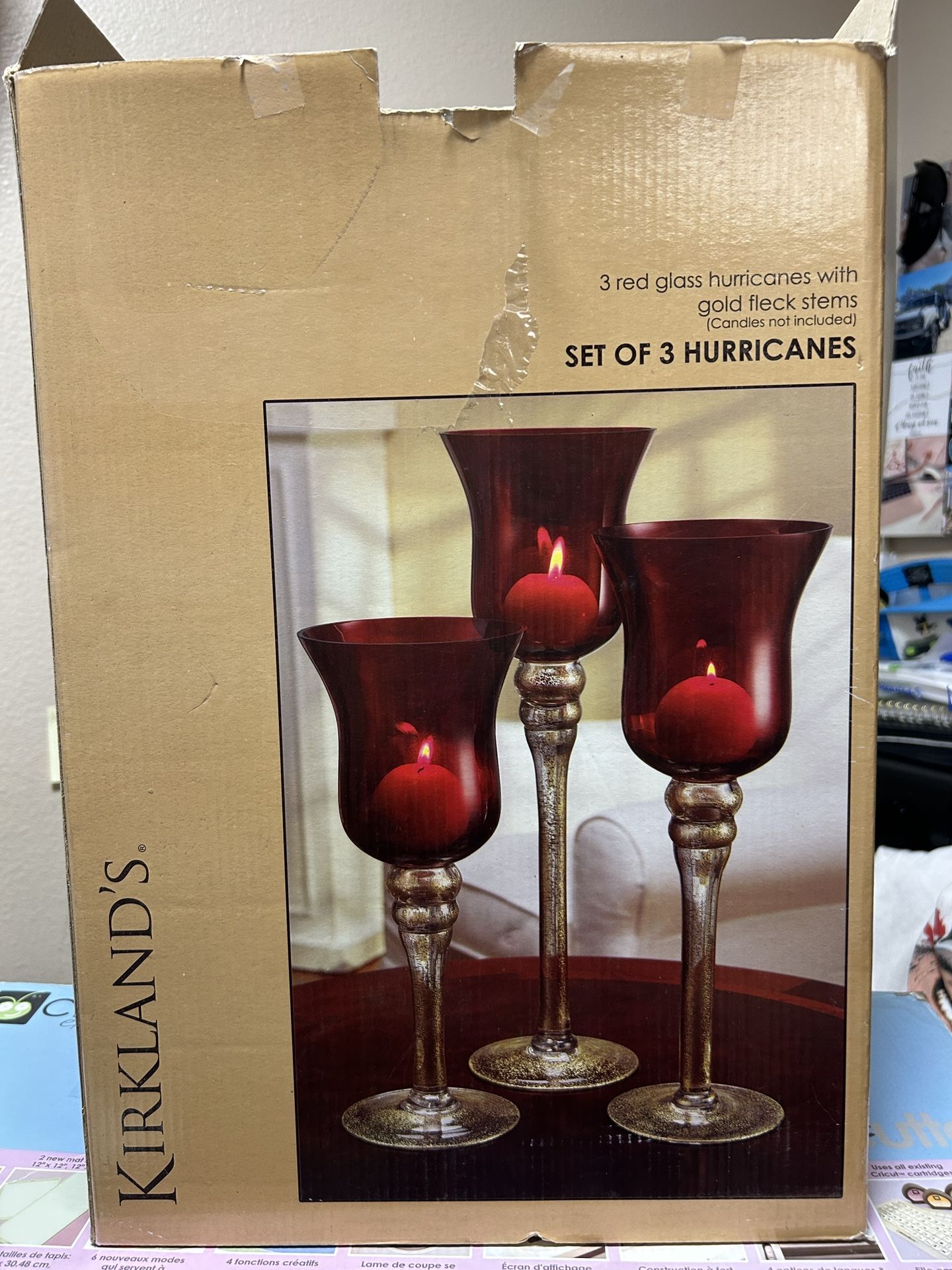 Red Glass Hurricane Candle Holder Set – Kirkland’s (Set of 3) 