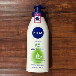 Nivea 48 HR Soothing Moisture And Fast Absorption With Deep Nourishing Serum And Aloe Vera Body Lotion: For  Normal To Dry Skin; 16.9 oz