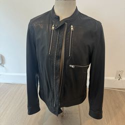 Men’s All Saints Leather Jacket - XL
