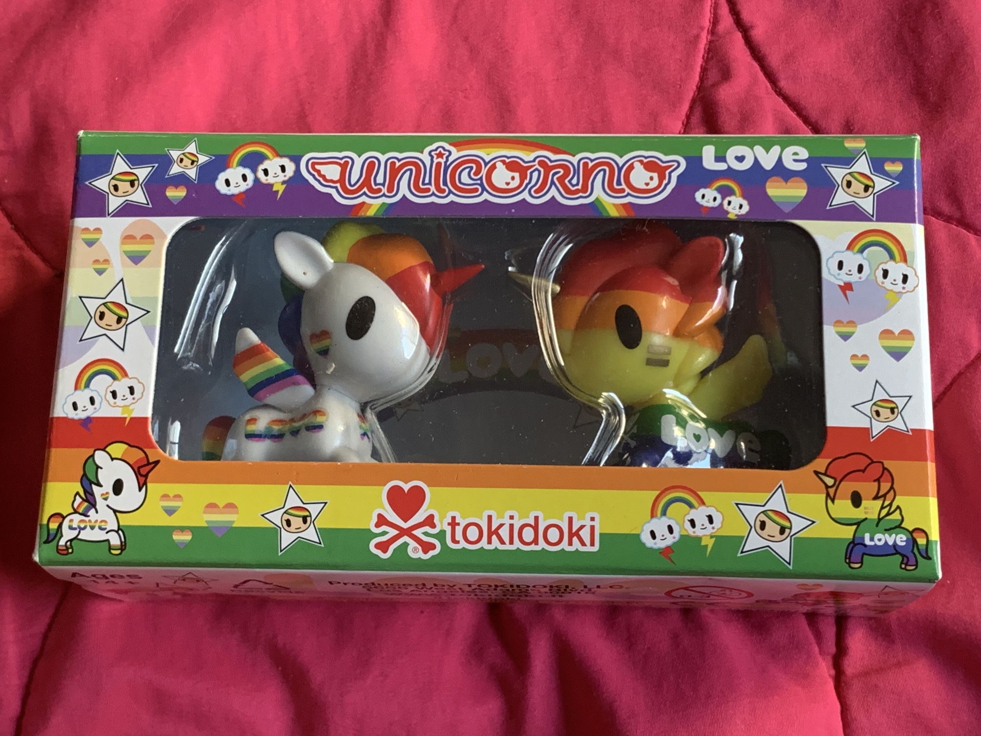Tokidoki Unicorno Set Of 2 LOVE Pride Figures 2017 NIB HTF Cash only