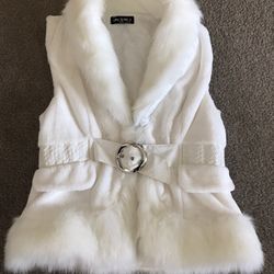 Beautiful White Faux Fur Vest