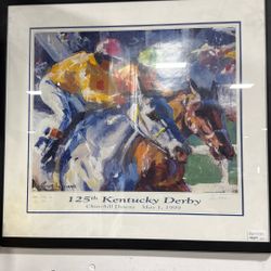 125th Kentucky Derby Framed Official Poster Churchill Downs May 1 1999
