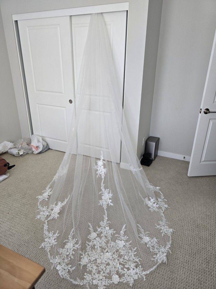Lace  Wedding Veil Cathedral Wedding Veil