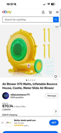 Air Blower 370W for Inflatable Bounce House
