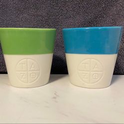 Set of two Starbucks Tazo tea cups 