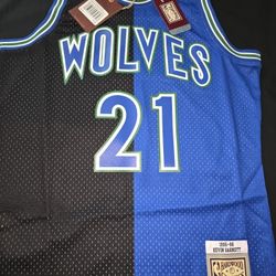 Minnesota Timberwolves Kevin Garnett Throwback Jersey NBA Basketball 