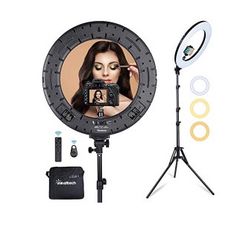 Inkeltech Ring Light - 18 inch 60 W Dimmable LED Ring Light Kit with Stand e