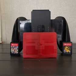 Nintendo Switch Controller With Games And  Holder