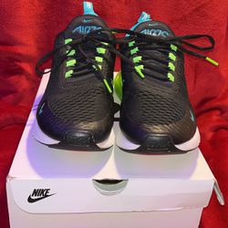 Nike Air Max 270 Sneakers Black Aquamarine Green Strike Men’s Shoes 