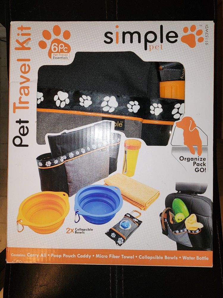 6- Piece Pet Travel Kit (New)