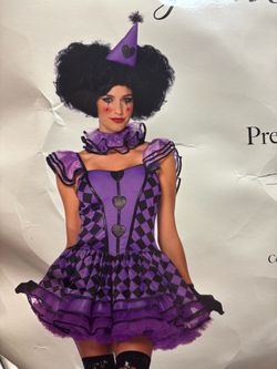 New, Women’s Leg Avenue Harlequin Clown Costume size Small