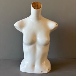 Vintage mannequin female torso 2 foot clothing jewelry display