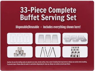 Party Essentials 33-Piece Buffet Serving Set