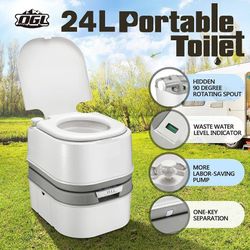 Foldable toilet 24L Portable Toilet for Adults,Large Camping Toilet with Detachable Waste Tank,Porta Potty for RV Travel Camping Indoor & Outdoor