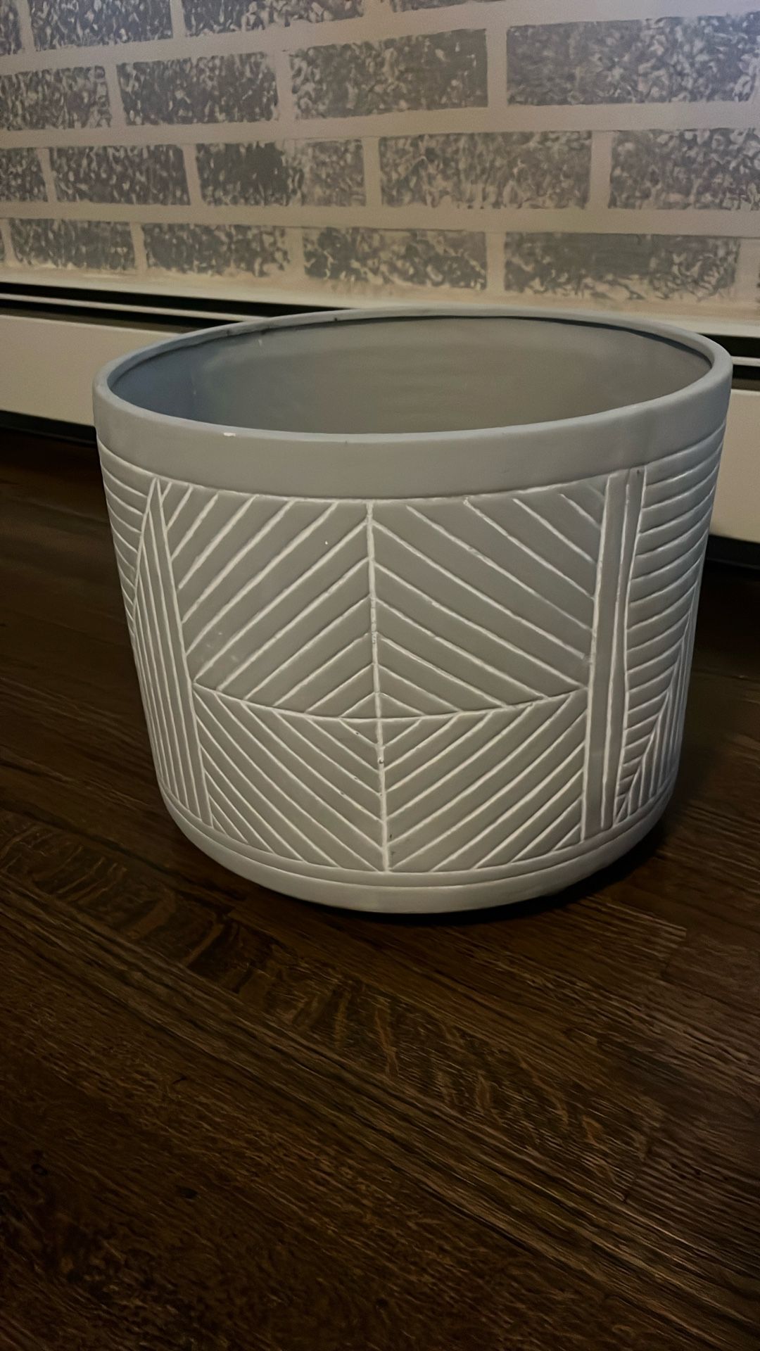 Gray Flower Pot