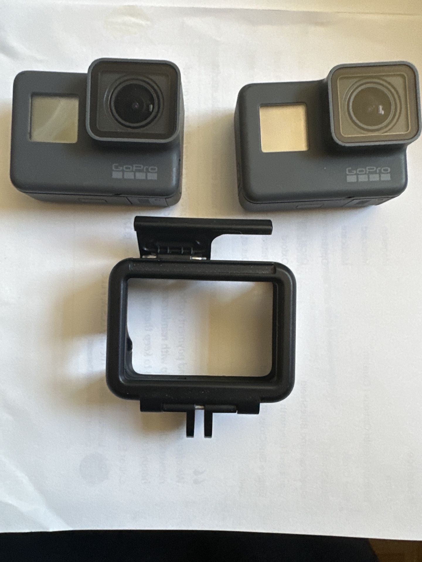 2 GoPro Hero 5 Black Action Cameras - Great Condition
