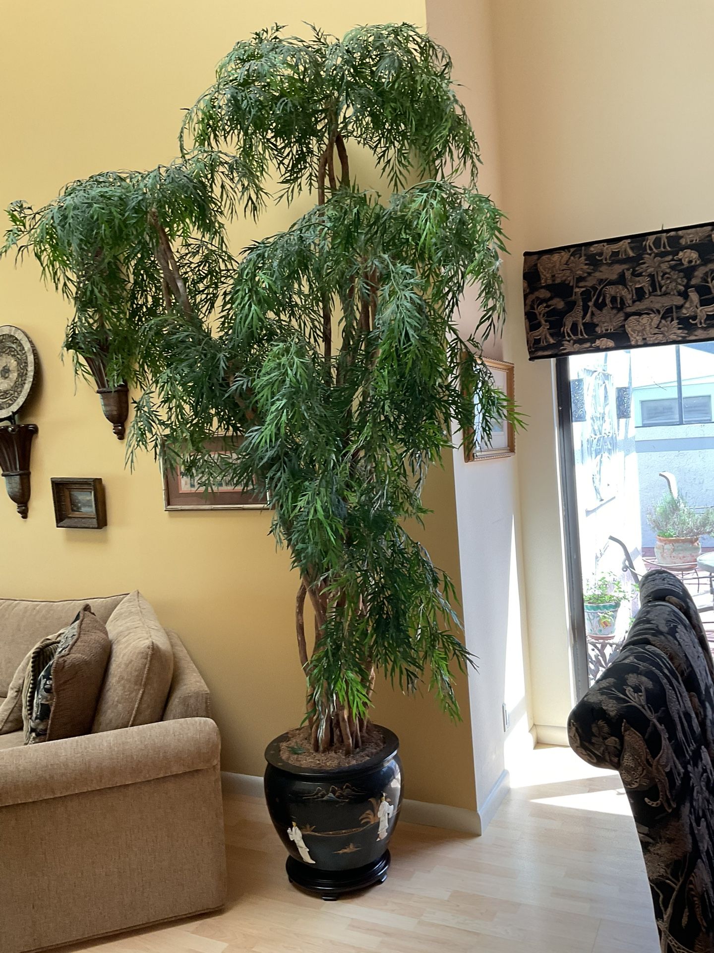 Magnificent 9 Ft. Artificial Tree In Ceramic Pot