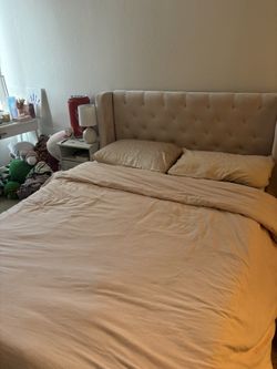 Full size pink bed frame