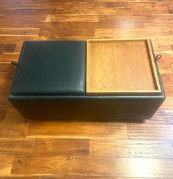 Bowman Leather Storage Ottoman (Mint Condition - Read Description below)