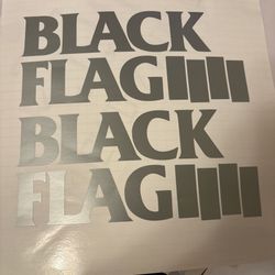 Window decal, sticker black flag, flat surfaces