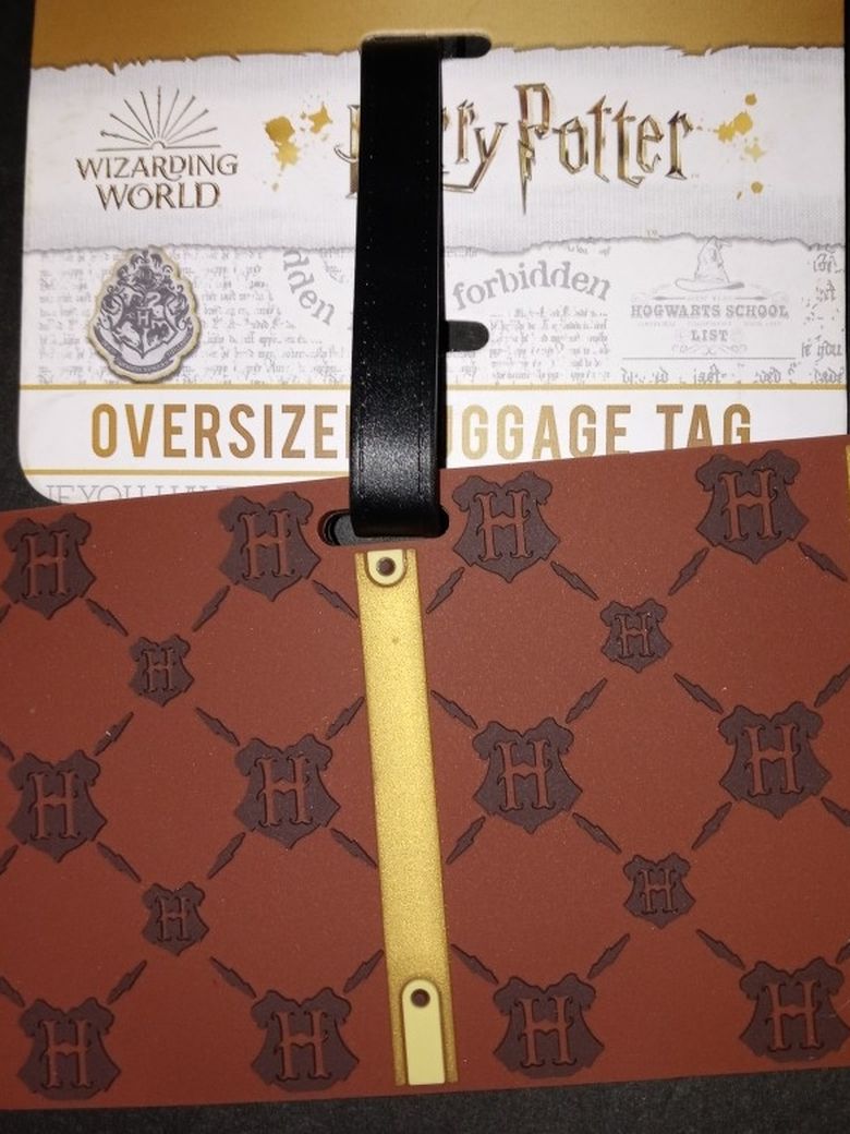 Wizarding World Harry Potter Oversized Luggage Tag Silver Buffalo Brand New Tags