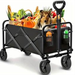 New in box Collapsible Foldable Wagon Cart, Large Capacity Camping Wagon, for shopping moving camp