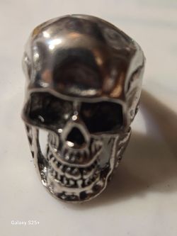 skull ring men size 10