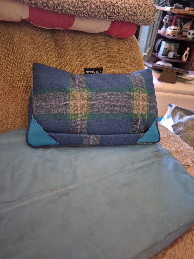 I Pad Plaid Blue Cushion