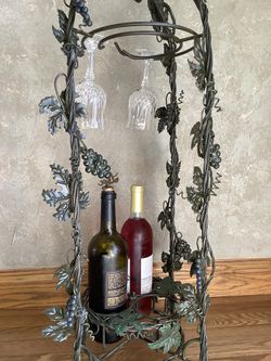 Wrought iron wine rack