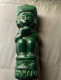 VINTAGE Kahlúa Green Ceramic Tiki