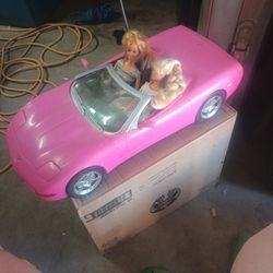 Barbie Corvette With Two Barbies