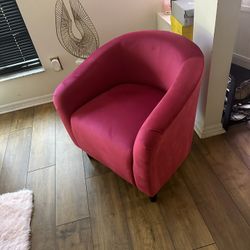 Rose Red Velvet Chair 