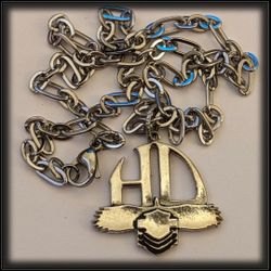 Harley Davidson Motorcycles HD Bar & Shield Wings Pendant Necklace 