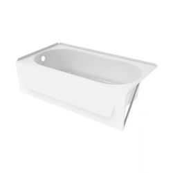Bootz Industries Honolulu 46 in. x 27 in. Alcove Soaking Bathtub with Left Drain in White