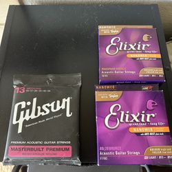 Acoustic Guitar strings ($20 For All Three)