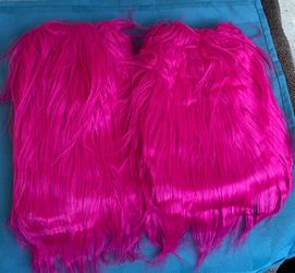 Hot Pink Faux Furry Leg Warmers