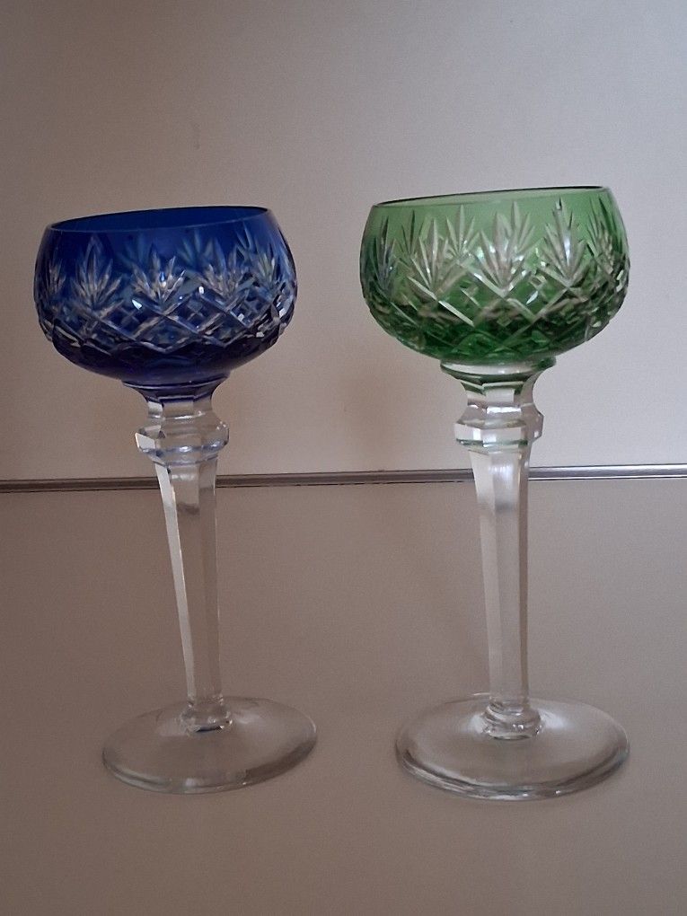 Bohemia Cut Crystal Water Glasses 2pc