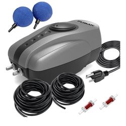 All-in-One Pond Aerator for Outdoor Ponds, Flow Adjustable Pond Air Pump